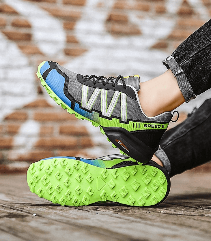 Waterproof non-slip men's sneakers in vibrant colors with EVA outsole, perfect for sport activities. SF0780 model.